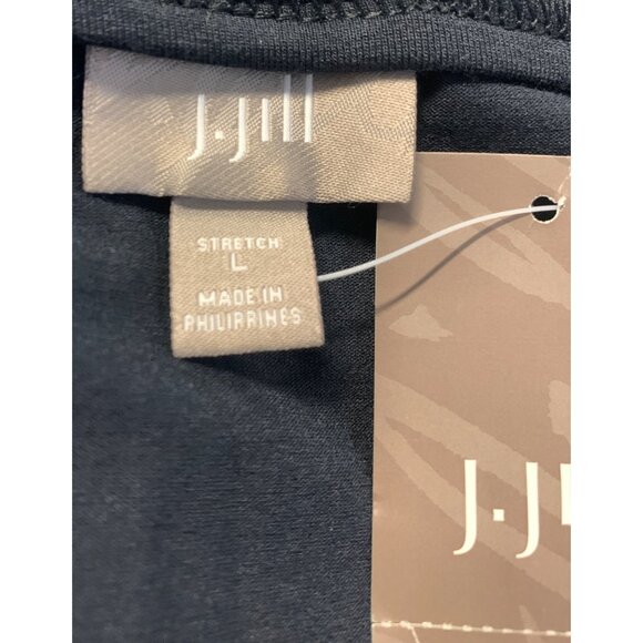 J.Jill Womens Size Large L Stretch Maxi Skirt  Rayon Stretch Midi Navy NWT New - Picture 8 of 10